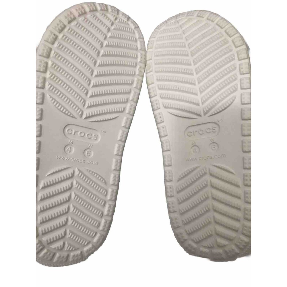 Crocs Classic Cozzy Comfort White Slip On Sandals Men’s 4 Women’s 6 - Picture 9 of 16